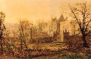 Atkinson Grimshaw Knostrop Hall, Early Morning oil painting artist